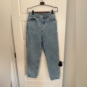 ASOS Blue Wide Leg High-Waisted Barrel Jeans